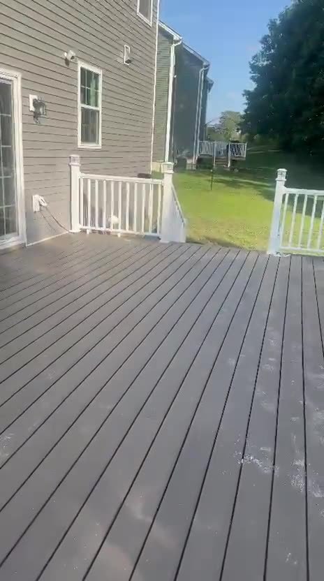Video: composite deck with white railing