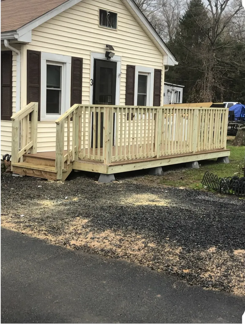 New front porch deck and railing