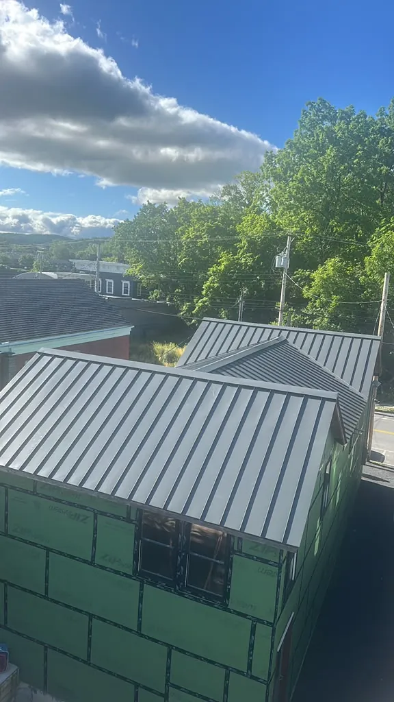 New structure with standing-seam metal roof